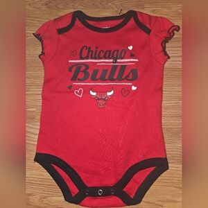 NBA Chicago Bulls Baby One Piece 3-6 Months Red Basketball Fan 100% Cotton